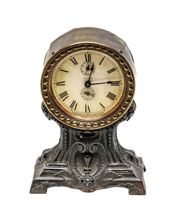 Seth Thomas Long Mantel Alarm Clock Ca 1900