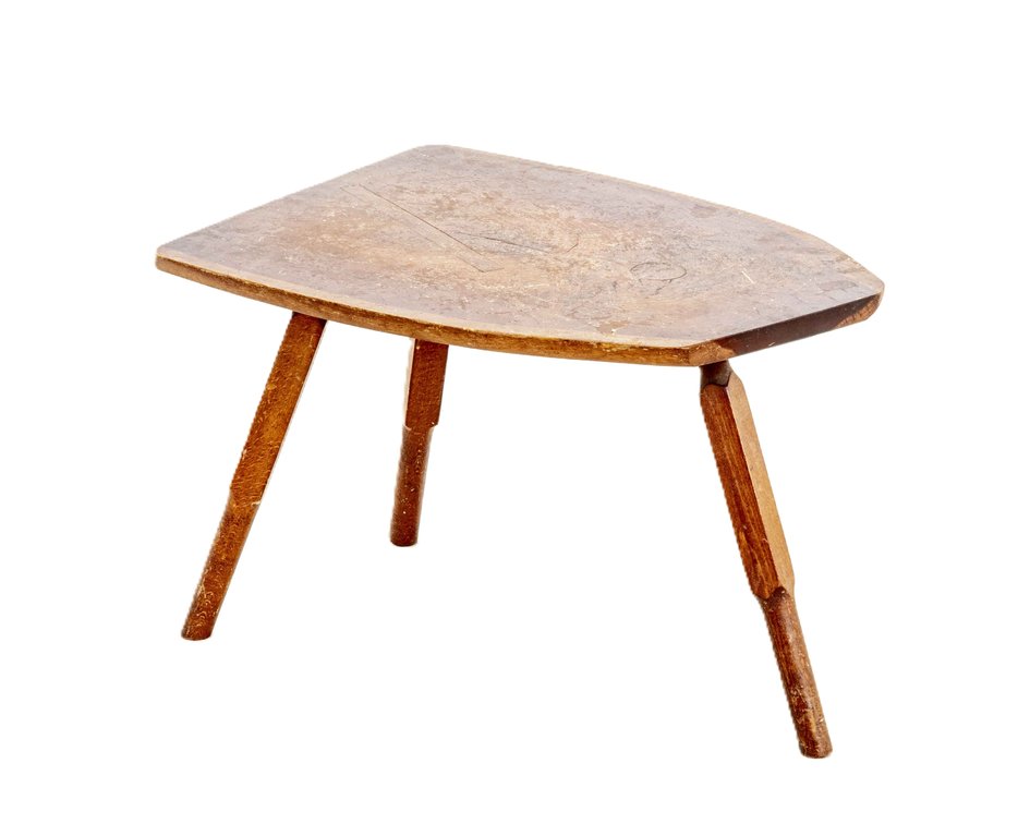Walnut Slab Primitive Side Table