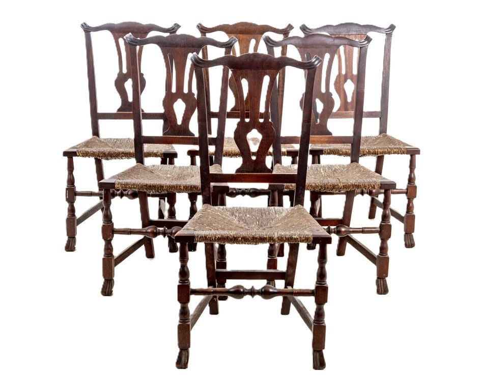 6- American Chippendale Dining Chairs