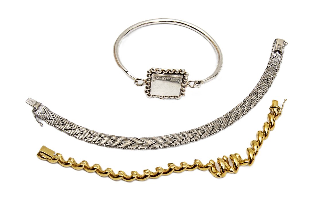 Three Sterling Bracelets- 58.5 G