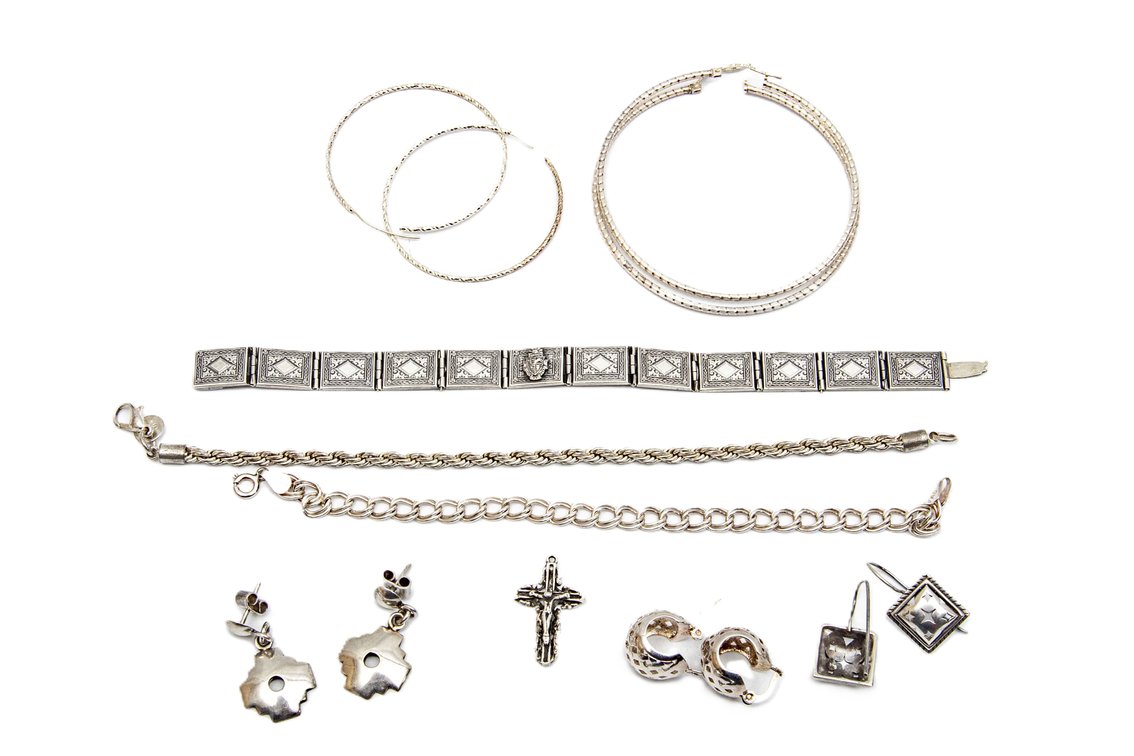 Sterling Jewelry- Earring Pairs & Bracelets- 63 G