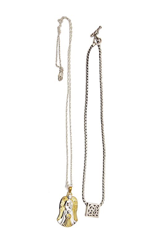 2 Sterling Necklaces- Gorham & Lois Hill- 41.7 G