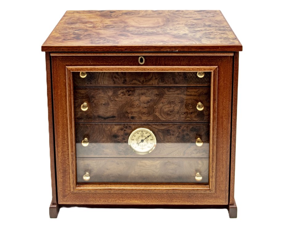 Burlwood 4 Drawer Cigar Humidor- Neiman Marcus