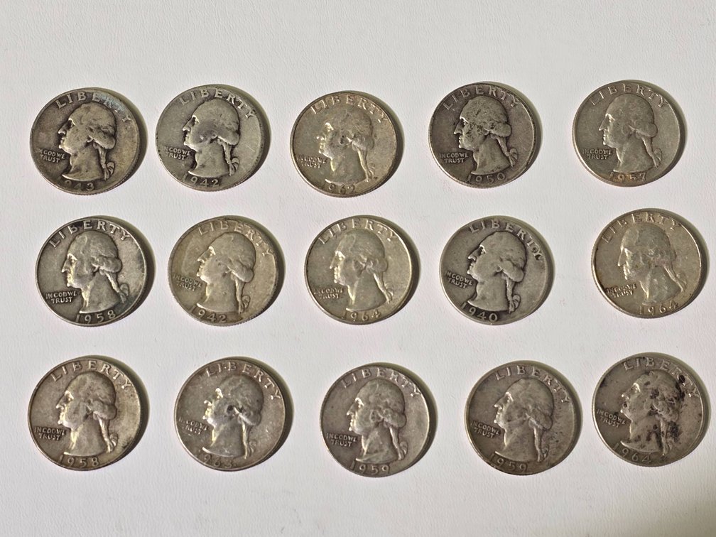 Collection of Silver Washington Quarters