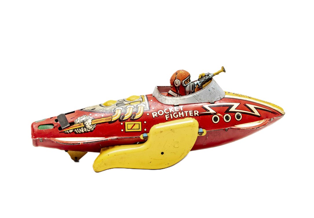 1930s Marx Flash Gordon Rocket Fighter Wind-Up Toy