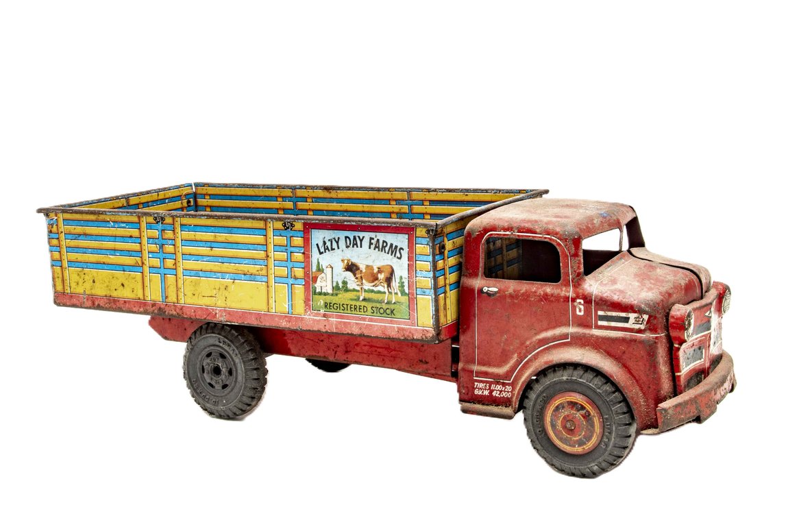 Vintage Marx Lazy Day Farms Tin Litho Cattle Truck