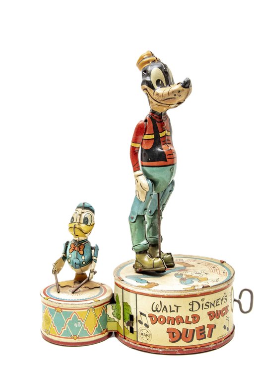 1946 Marx Disney Donald Duck Duet Tin Wind Up Toy
