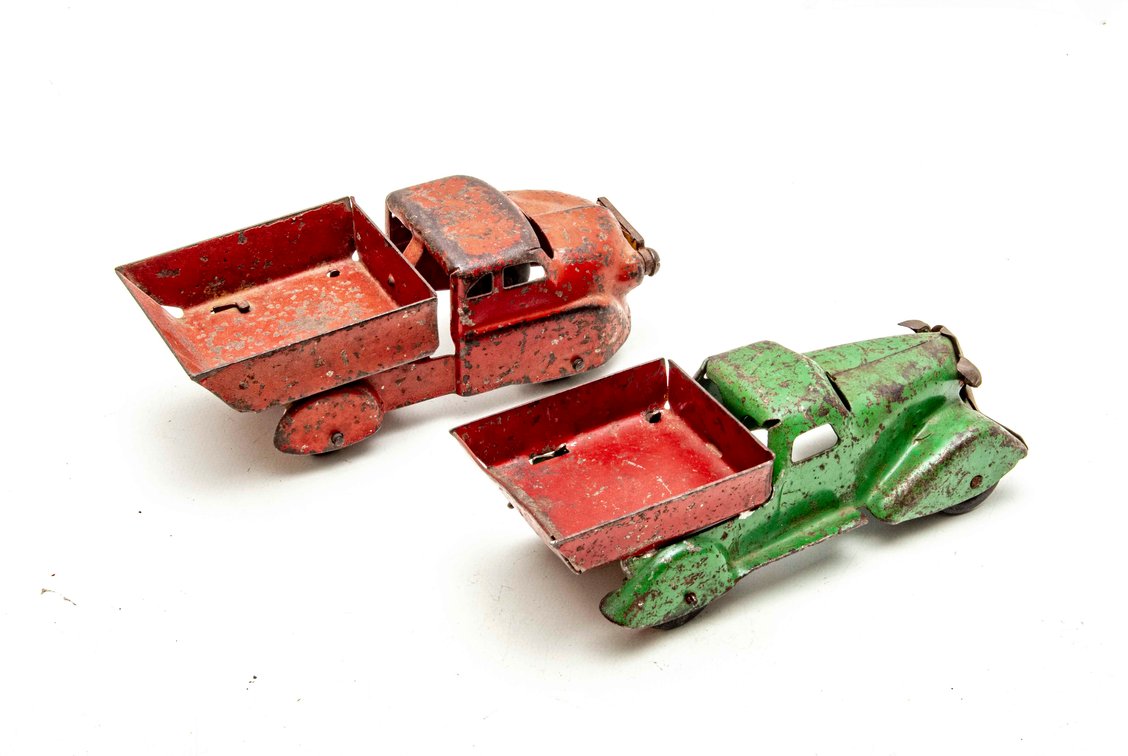2 Vintage Wyandotte Pressed Steel Trucks