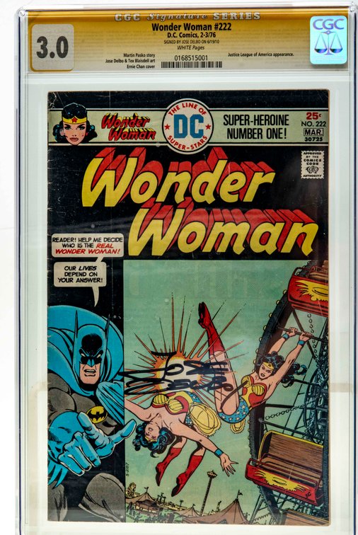 Signed CGC Wonder Woman #222 Jose Delbo
