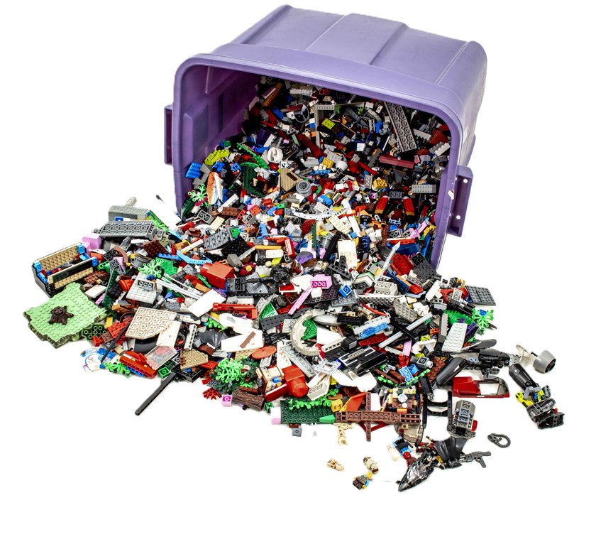 Tote of Loose Legos - 27 lbs.