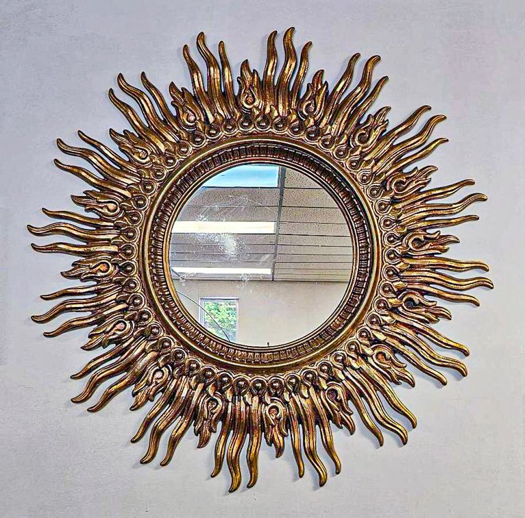47-Inch Diameter Molded Plastic Sunburst Mirror