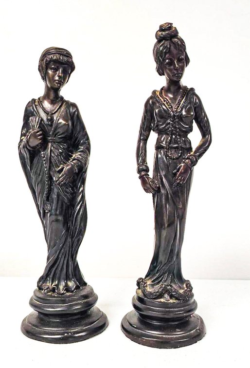 Set of Two Bronze Statues Signed Lepine