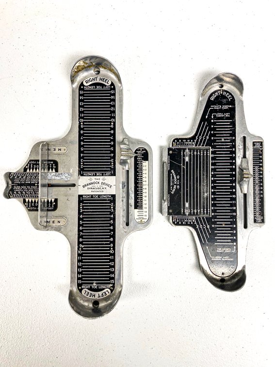 Pair of Brannock Devices for Men’s and Junior Foot Measuring