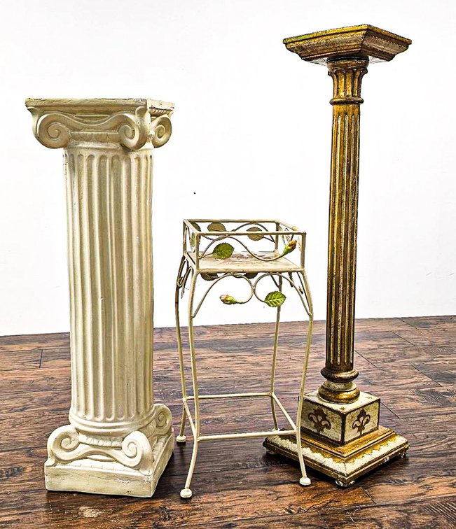3 pcs Decorative Columns, Display/Plant Stands