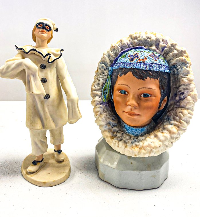 Cybis Porcelain Nanuq and Pagliacci