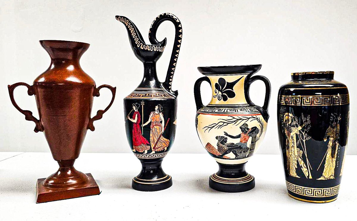 Four Decorative Greek Vases and Urns