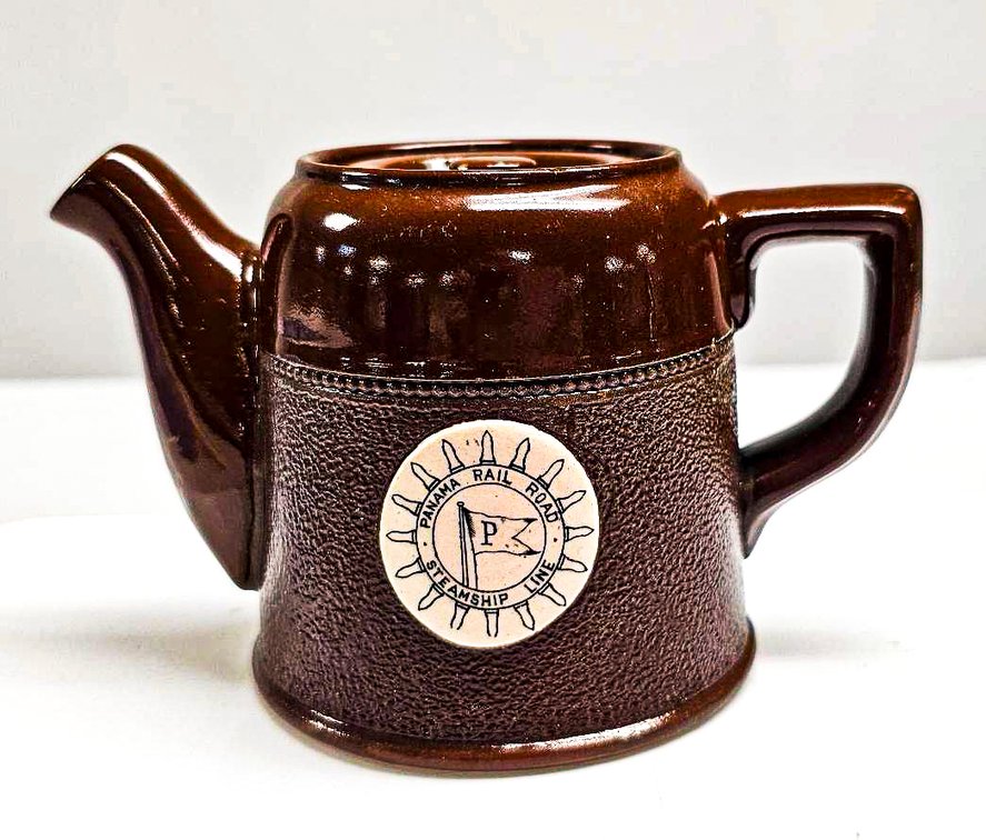 Panama Rail Road Steamship Line Miniature Teapot