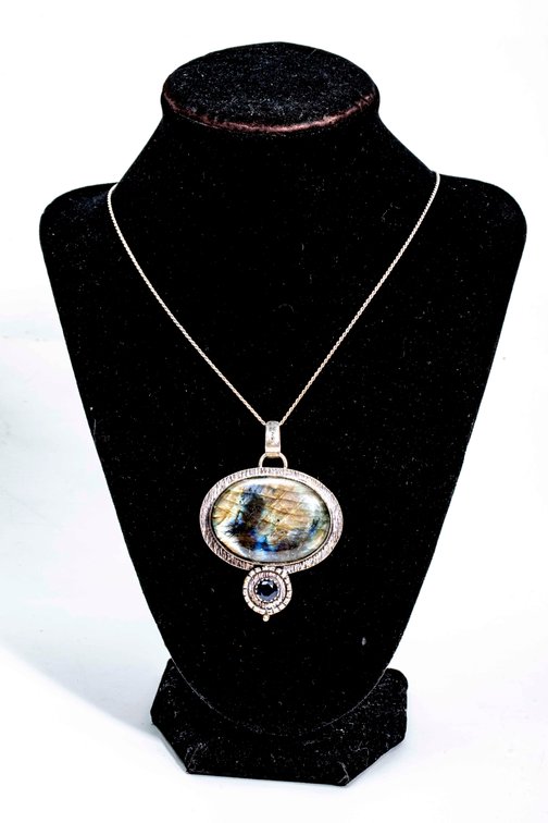Sterling Pendant With Labradorite- 26 G