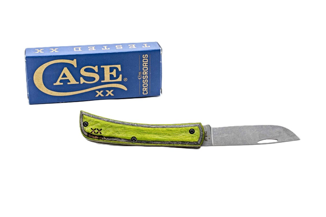 Case Knife #66383- NIB- Green/Black Sod Buster JR