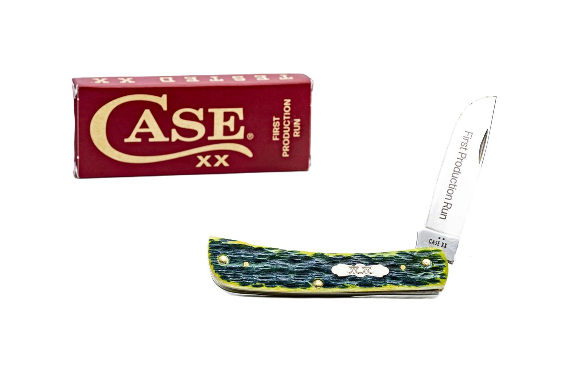 Case Knife #87863- NIB- Green Apple Sod Buster Jr.