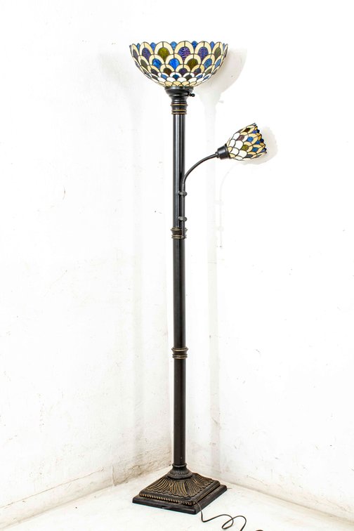 Tiffany Style Stained glass Torchiere Floor Lamp