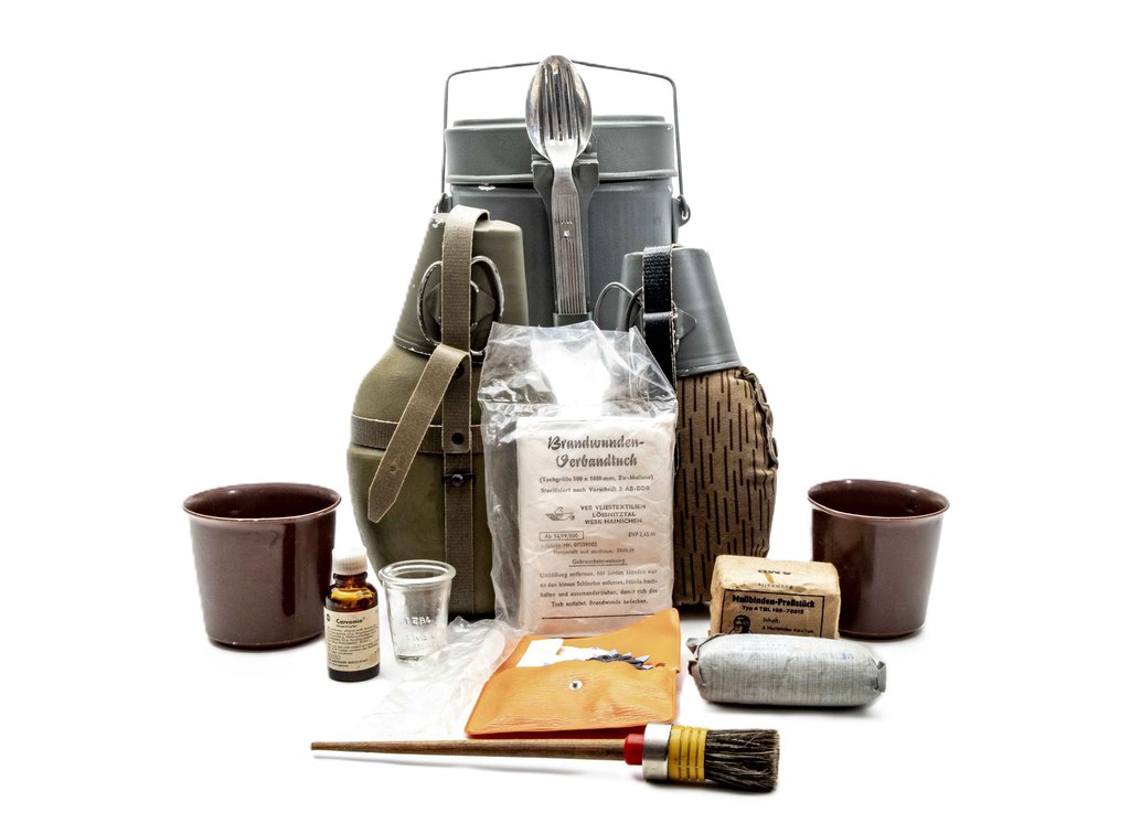German Mess Kits, Canteens, Bandages & More