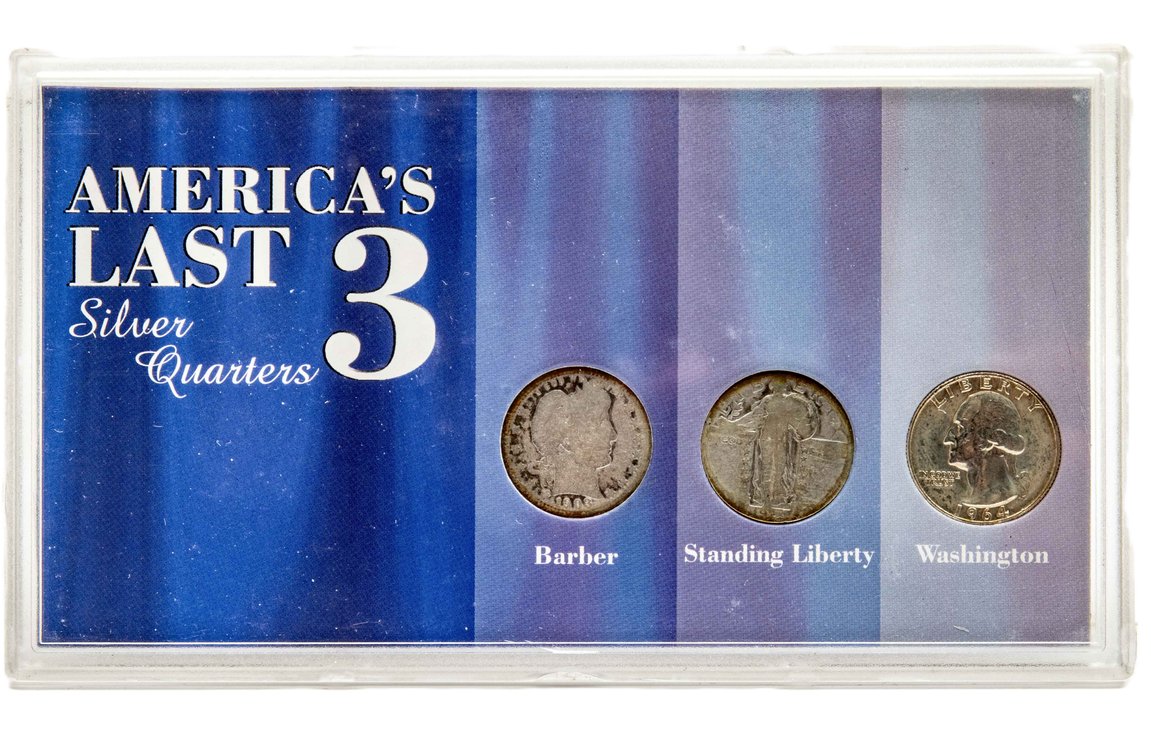 America's Last 3 Silver Quarters-1903, 1929 & 1964