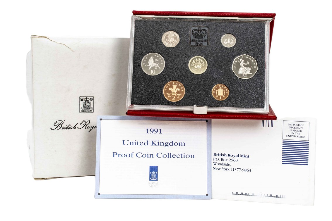 1991- United Kingdom Proof Coin Set- Royal Mint