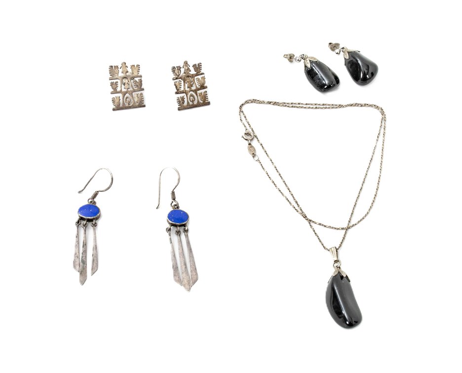 Sterling Earrings & Necklace- 19.8 grams