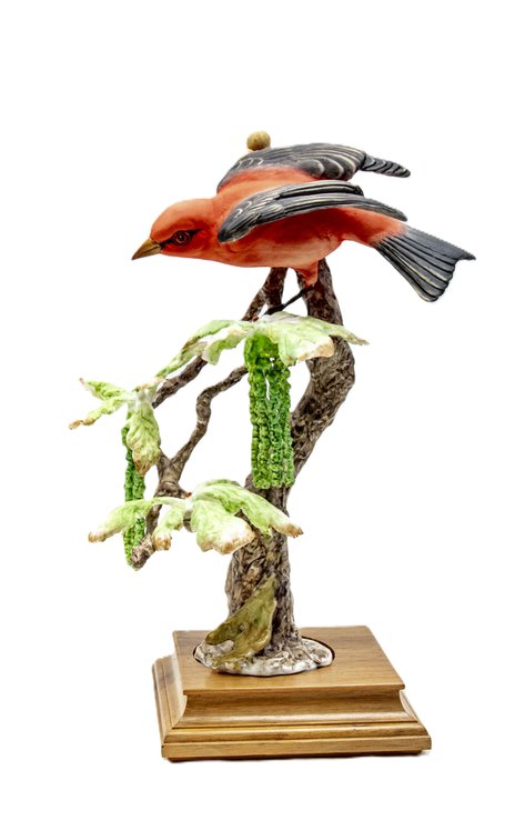 Royal Worcester Scarlet Tanager Figurine