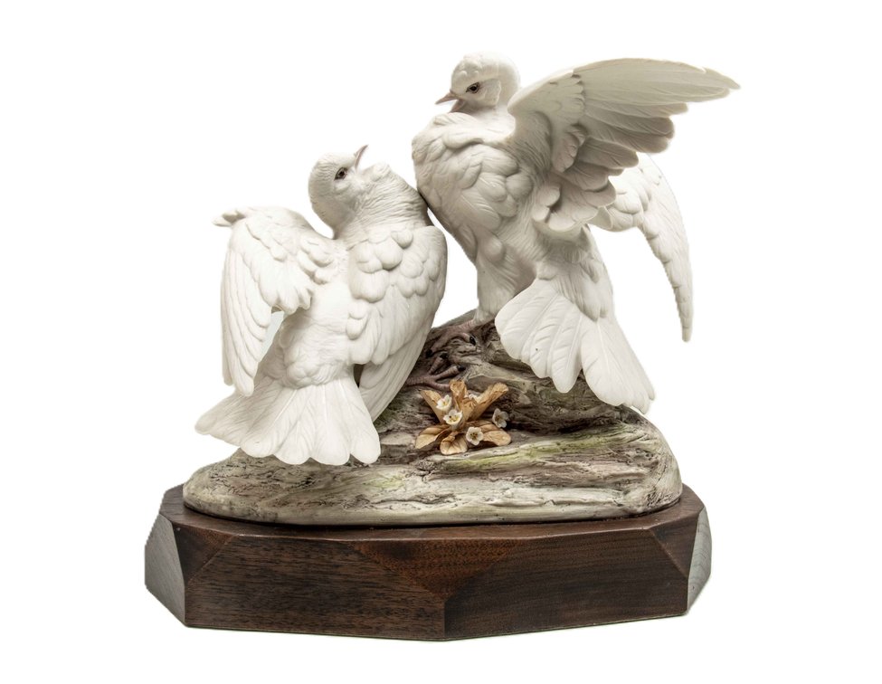 Cybis Turtle Doves of Peace Figurine