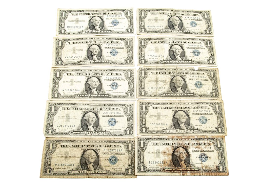 Ten- 1957A $1 Silver Certificates