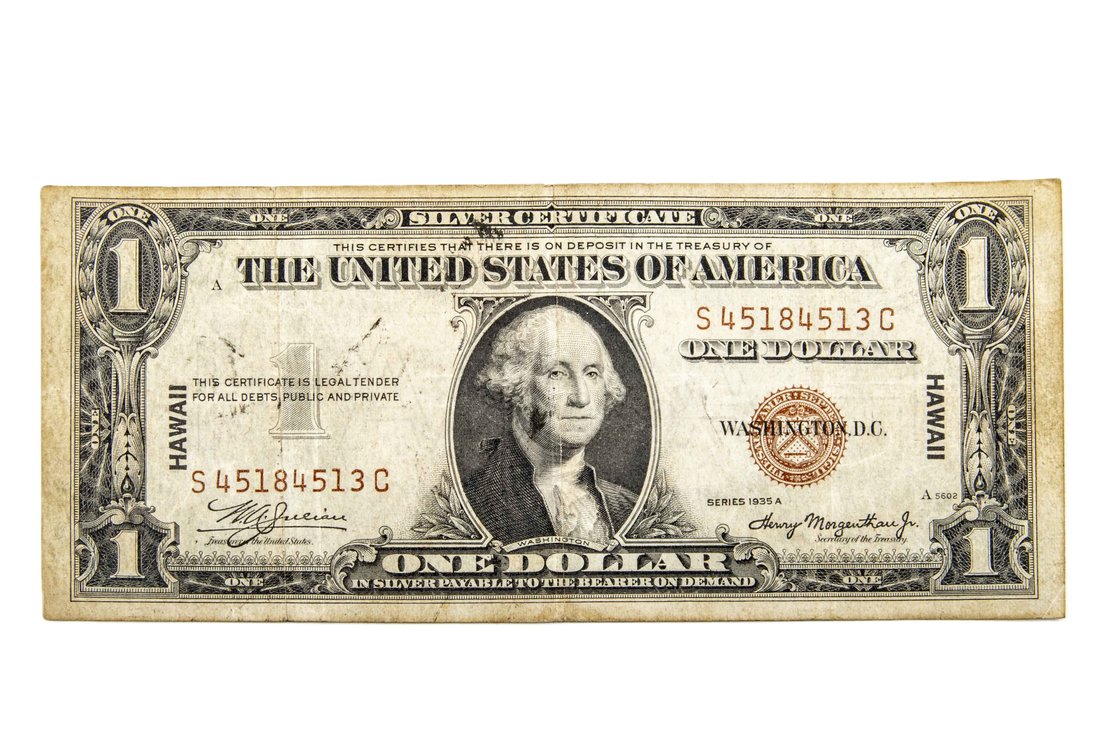 1935A $1 Silver Certificate Hawaii WWII Note