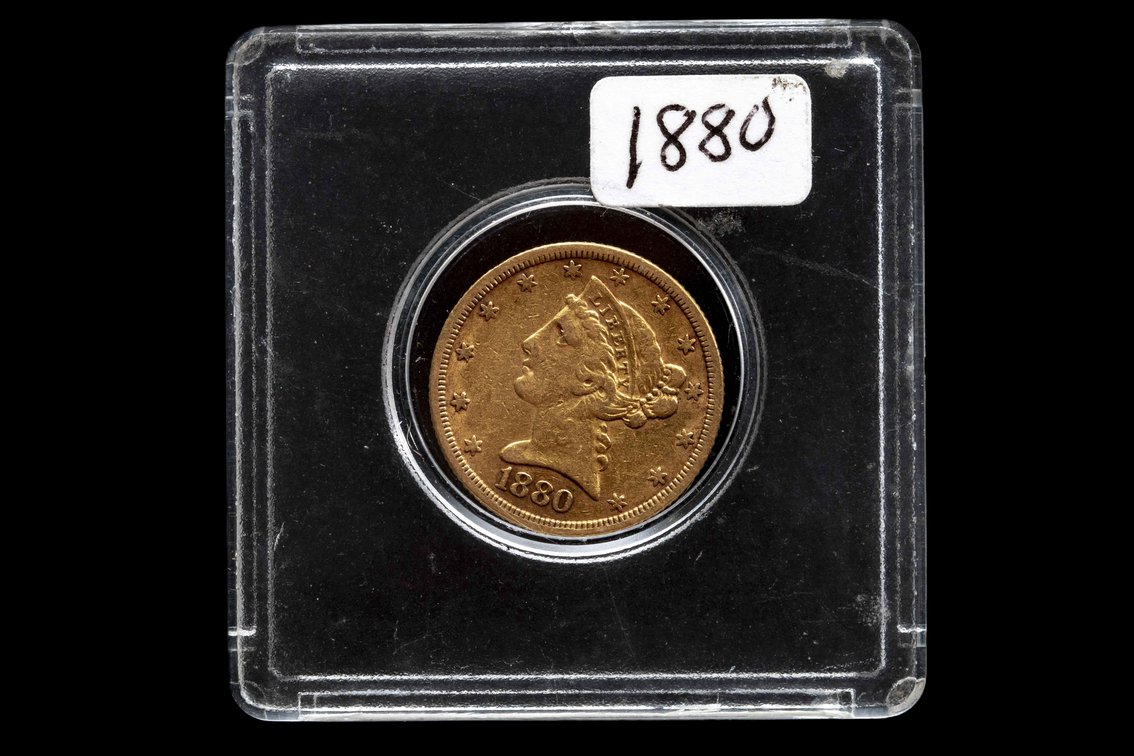US $5 1880 Gold Liberty Coin