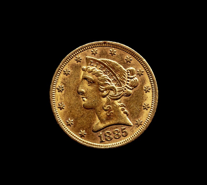 US $5 1885 Gold Liberty Coin