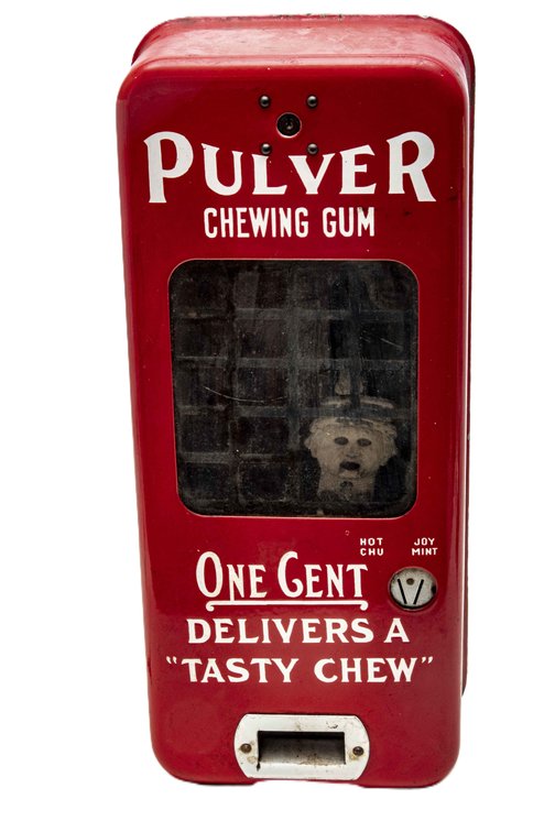 Pulver 1¢ Chewing Gum Vending Machine Cop & Robber