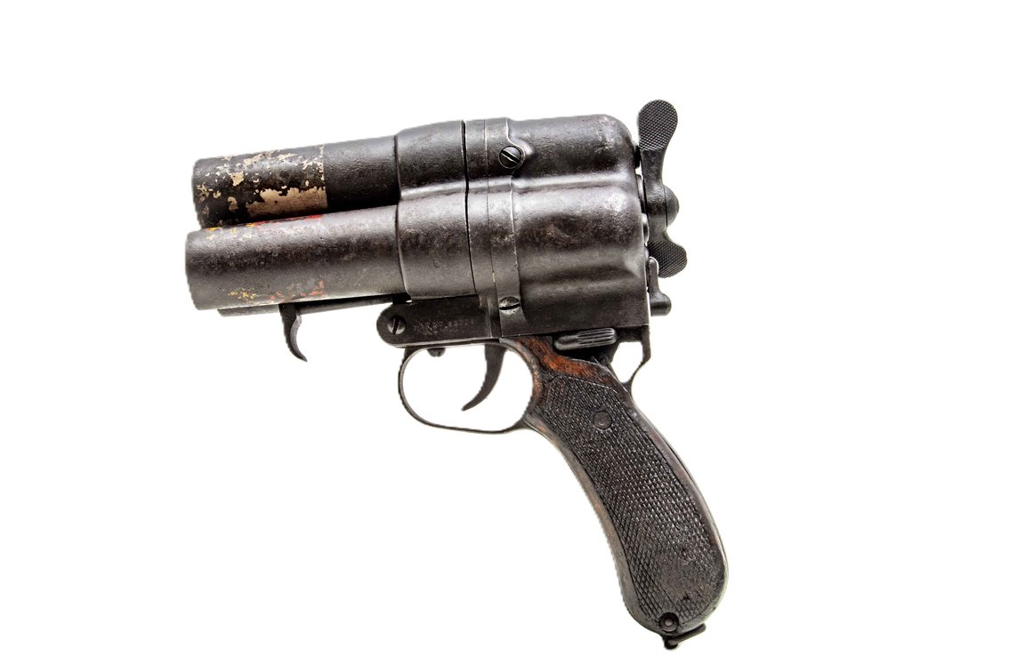WWII Nambu Type 90- 3 Barrel Flare Gun