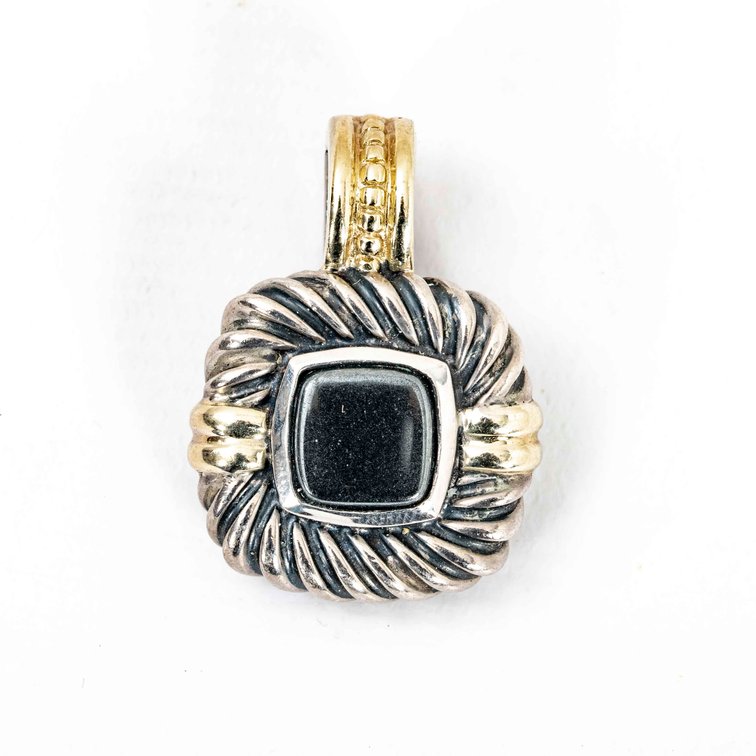 David Yurman Ster./14K Hematite Pendant- 8.2 G