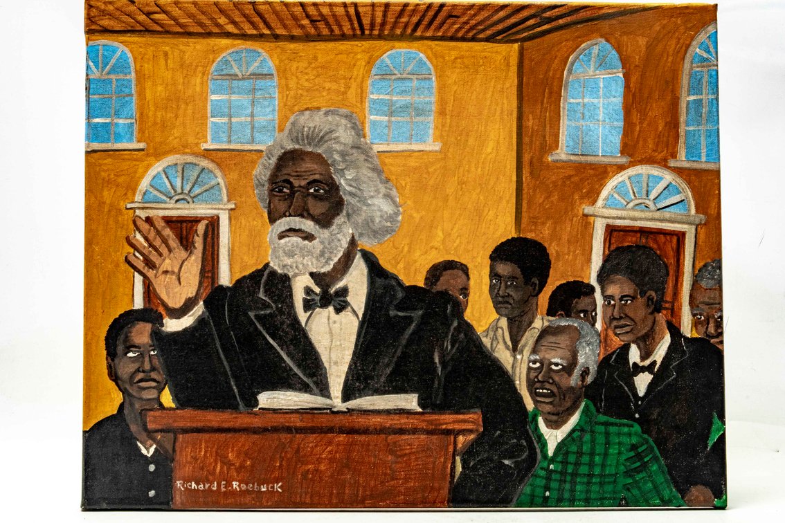 Richard E. Roebuck's Painting-Frederick Douglass