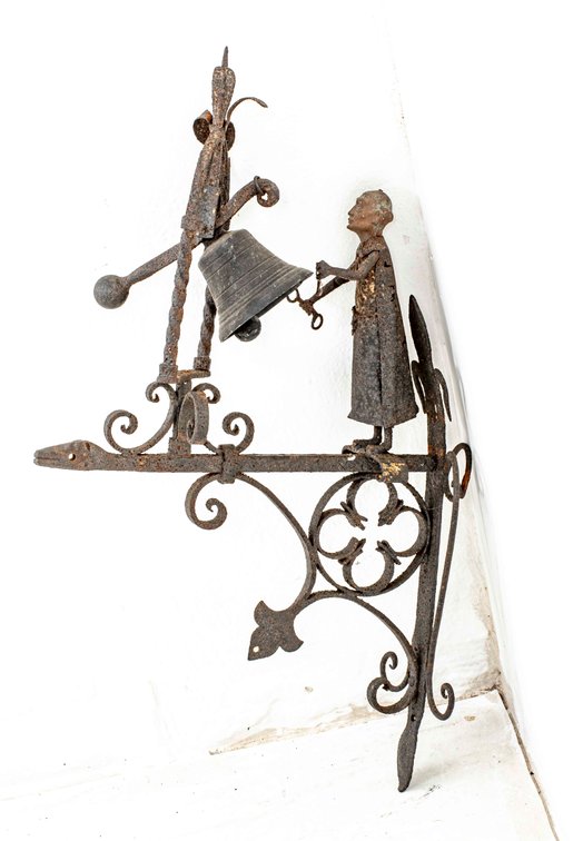Antique Yellin Style Wrought Iron Door Bell