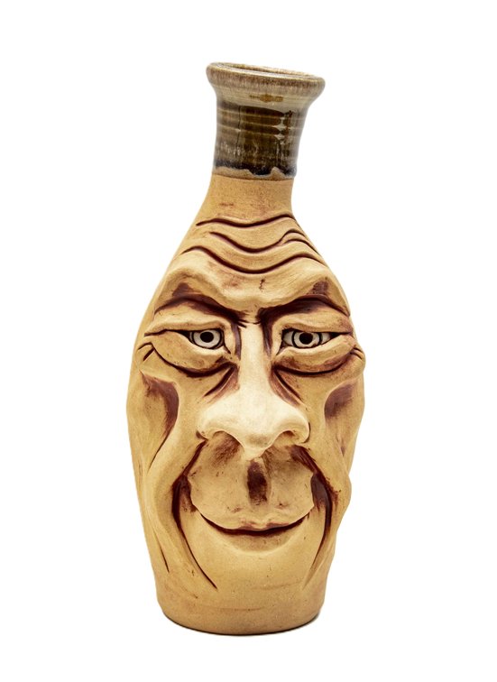 Pottery Face Vase by Crystal Ward