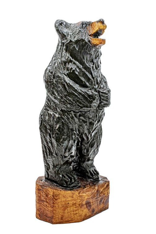 24" Black Bear Sculpture