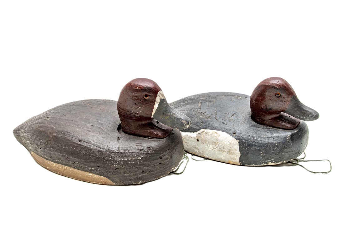 Pair of Redhead Duck Decoys