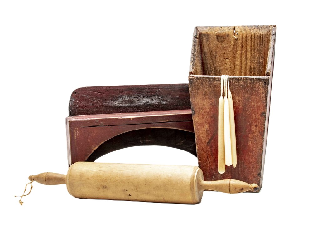 Chamfered Display, Candle Box & Rolling Pin