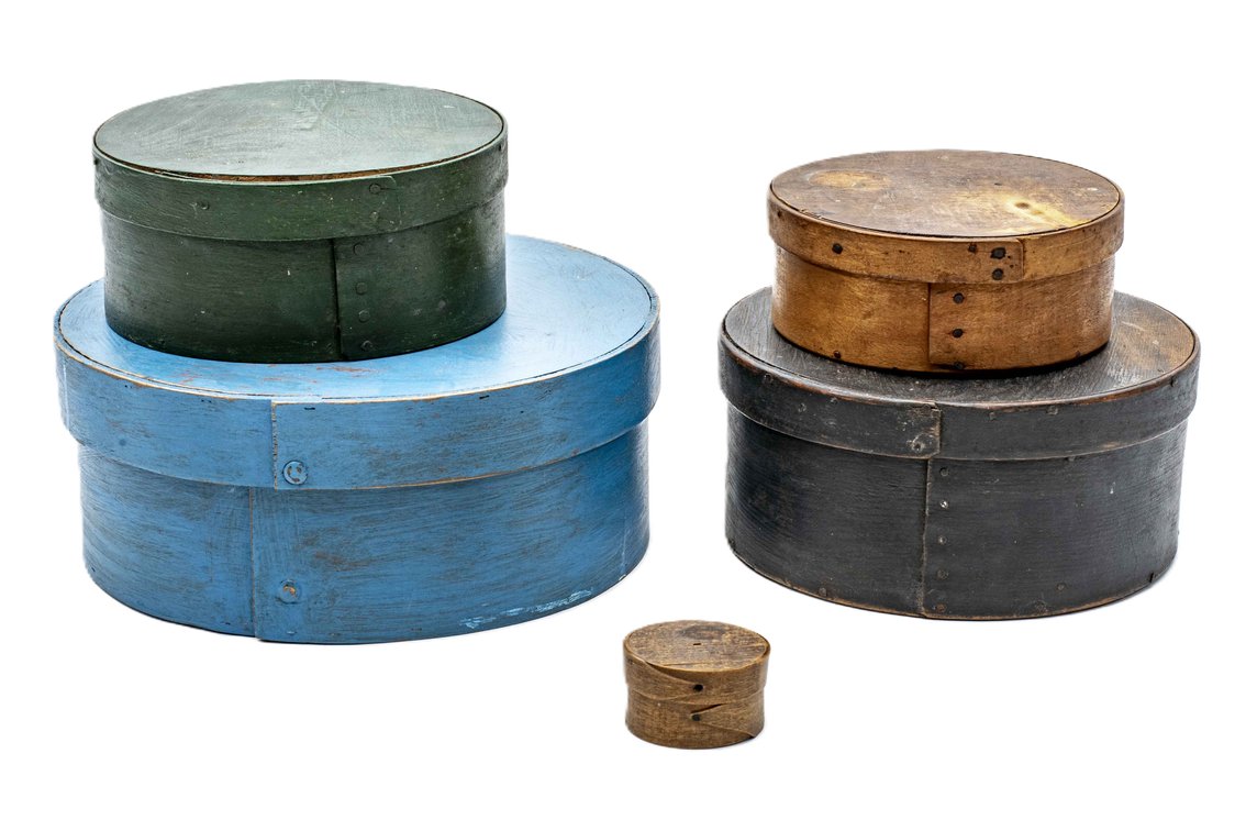 5 Stacking Nesting Bentwood Farmhouse Pantry Boxes