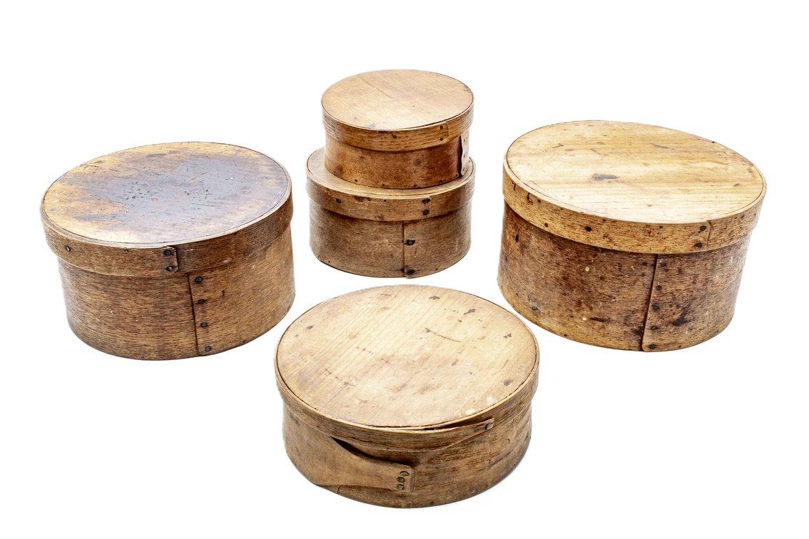 5 Stacking Bentwood Farmhouse Pantry Boxes