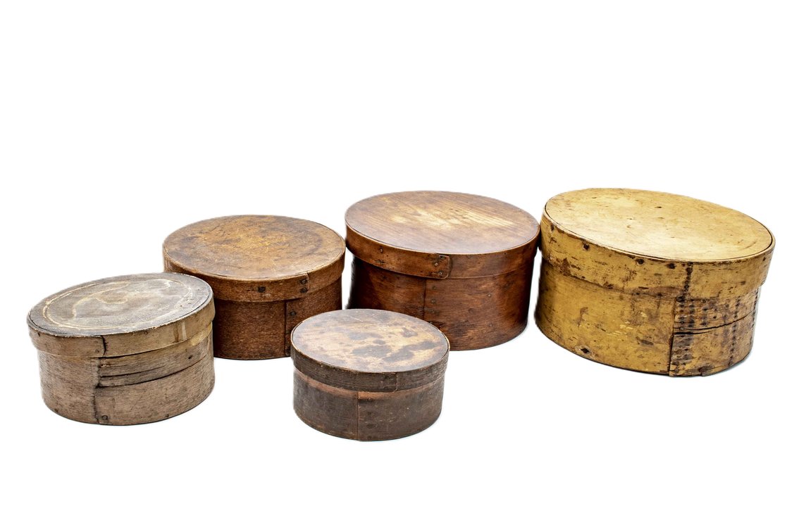 5 Stacking Nesting Bentwood Farmhouse Pantry Boxes