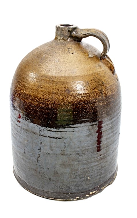 Antique 5 Gallon Albany Slip Glaze Stoneware Jug