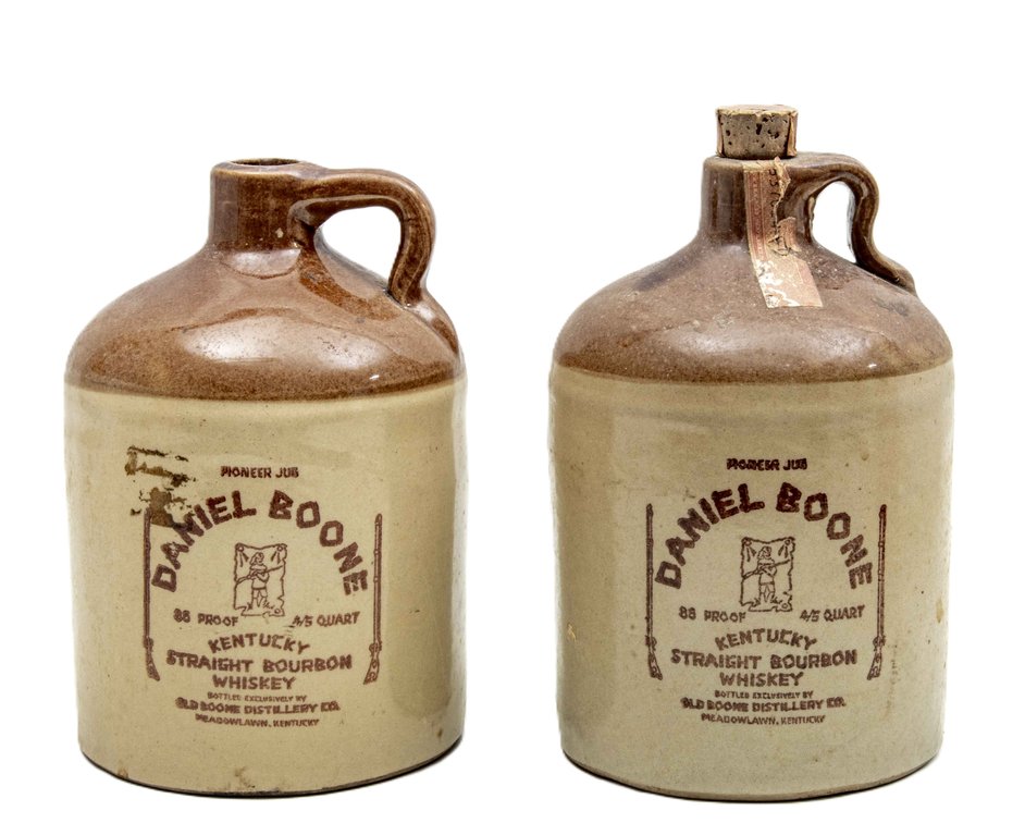 Two (2) Vintage Daniel Boone Whiskey Jugs