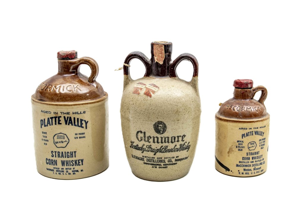 Vintage 1947 Glenmore Whiskey Jug & McCormick Jugs